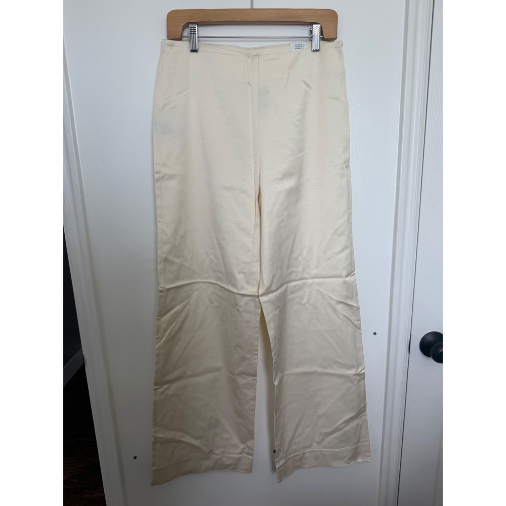 J.McLaughlin Carter Dupioni Cotton Pants – Ivory – Women's Size 2 – NWT - Picture 2 of 4